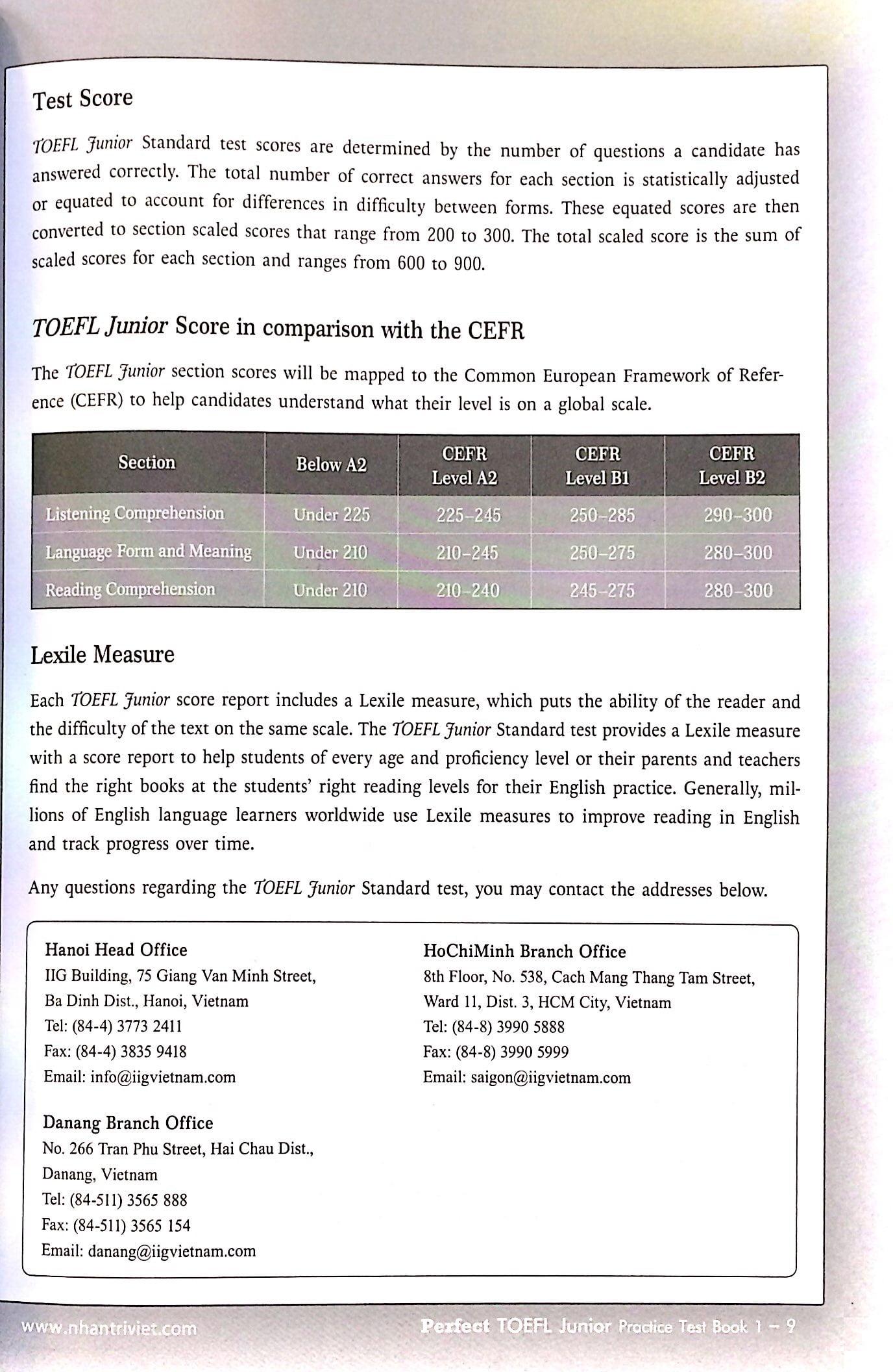Perfect Toefl Junior Book 1 (Kèm CD)