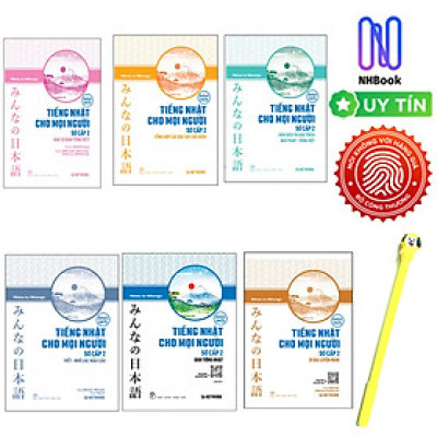 Combo Sách Học Tiếng Nhật -Bộ Minna no Nihongo- Tiếng Nhật Cho Mọi Người - Sơ Cấp 2-Trọn Bộ 6 Cuốn : Hán Tự +Bản Tiếng Nhật+25 Bài Luyện Nghe +Viết- Nhớ Các Mẫu Câu +Bản Dịch Và Giải Thích Ngữ Pháp-Tiếng Việt +Tổng Hợp Các Bài Tập Chủ Điểm (Tặng kèm Viết)