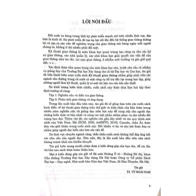 Kỹ thuật giao thông, Tập 1. Nghiên cứu và điều tra giao thông