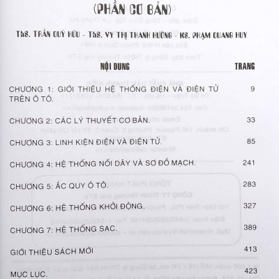 Hệ Thống Điện - Điện Tử Trên Ô Tô Đời Mới (Phần Cơ Bản)
