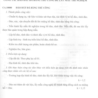 Định Mức Dự Toán Khảo Sát Xây Dựng Công Trình