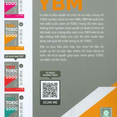 YBM Toeic Reading 1000 - Vol 1 (Tái bản 2022)