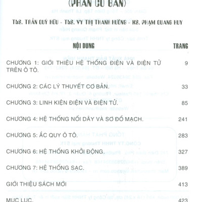 Hệ Thống Điện - Điện Tử Trên Ô Tô Đời Mới (Phần Cơ Bản)