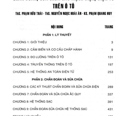 Chẩn Đoán, Sửa Chữa Các Mạch Điện, Điện Tử Trên Ô Tô - STK