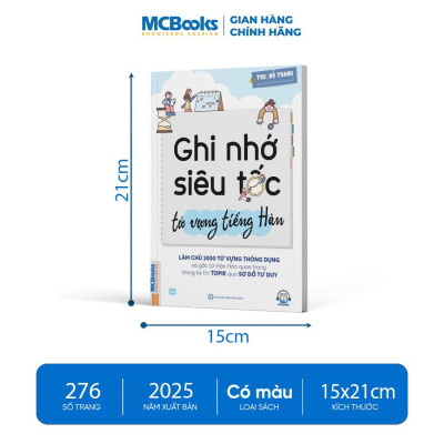 Sách - Ghi Nhớ Siêu Tốc Từ Vựng Tiếng Hàn - MCBooks
