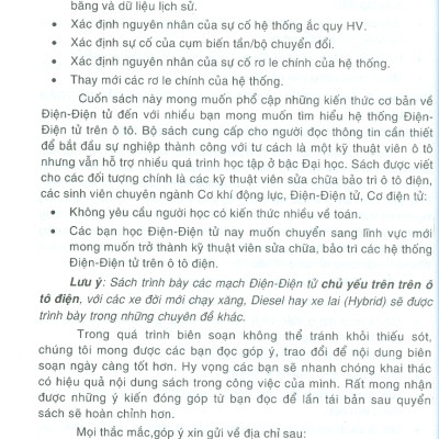 Hệ Thống Điện - Điện Tử Trên Ô Tô (Lý Thuyết - Thực Hành)