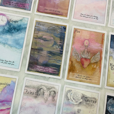 Sách Skybooks - Boxset Bộ Bài Tarot Và Sách Hướng Dẫn - Thông Điệp Từ Vũ Trụ (Tặng Sổ Tay)