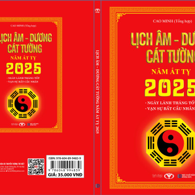 Sách - Lịch Âm - Dương Cát Tường Năm Ất Tỵ 2025