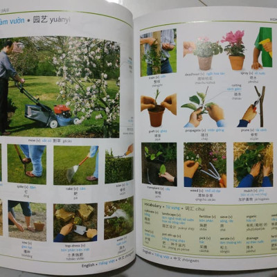 Combo 2 sách Từ điển hình ảnh Tam Ngữ Trung Anh Việt  16000 từ có mp3 nghe qua app– Pons General Reference Visual English Vietnamese Chinese Trilingual Dictionary +Phân tích đáp án các bài luyện dịch Tiếng Trung +DVD tài liệu