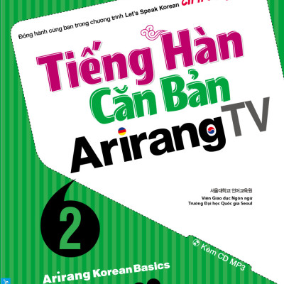 Bộ sách luyện giao tiếp tiếng hàn căn bản (Tiếng Hàn Căn Bản Arirang TV tập 1 +2) + CD