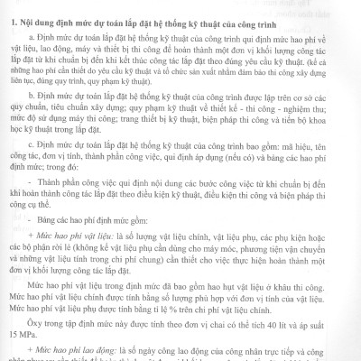 Định Mức Dự Toán Lắp Đặt Hệ Thống Kỹ Thuật Của Công Trình