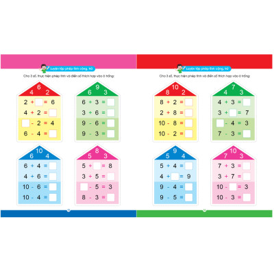 Sách - Bộ Vở viết xóa được - Làm toán không sợ sai - Wipe Clean - (4 cuốn + tặng kèm 2 bút)