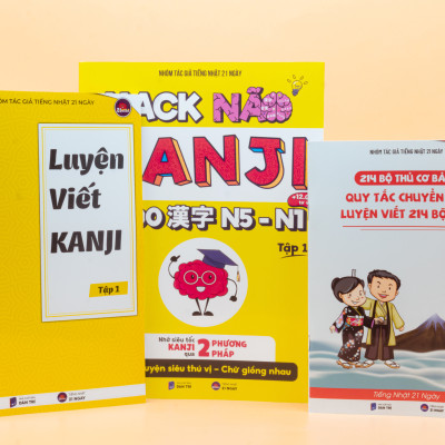Combo Hack Não Kanji + Hack Não 1700 Từ Vựng Tiếng Nhật Giao Tiếp
