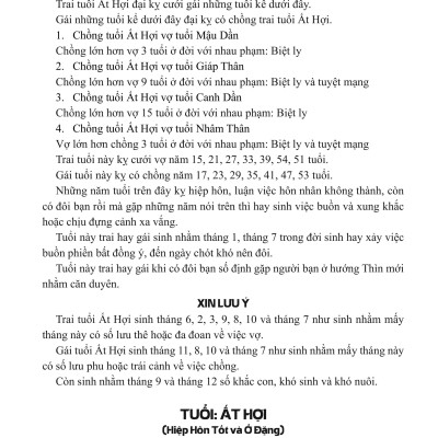 Sách - Căn Duyên Tiền Định - Sách Xem Tuổi Vợ Chồng - Dương Công Hầu