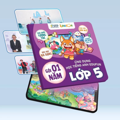 Gói Edufun Premium Level 5 (Thẻ Học Tiếng Anh EDUFUN + Tặng Kèm Sách Học Sinh, Sách Bài Tập, 2 Cuốn Truyện)