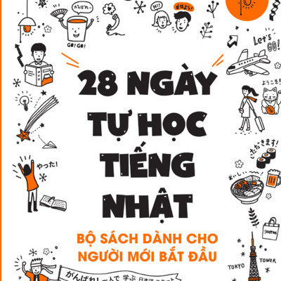 Bộ sách 4 cuốn ( 28 ngày tự học tiếng nhật  - ghi chú luyện viết sách bài tập - tự học tiếng nhật dành cho người mới bắt đầu - tập viết tiếng nhật hiragana )t