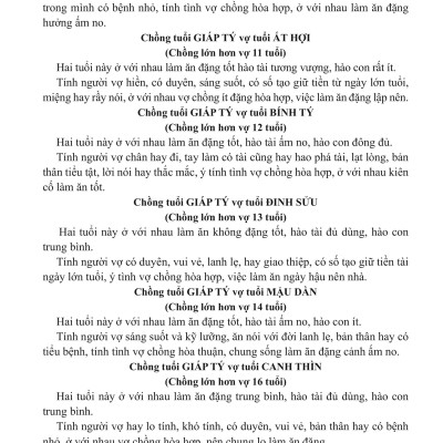 Sách - Căn Duyên Tiền Định - Sách Xem Tuổi Vợ Chồng - Dương Công Hầu