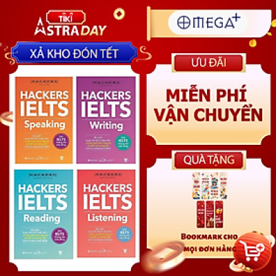 Combo Trọn Bộ 4 Cuốn Hackers IELTS (Listening + Reading + Speaking + Writing)