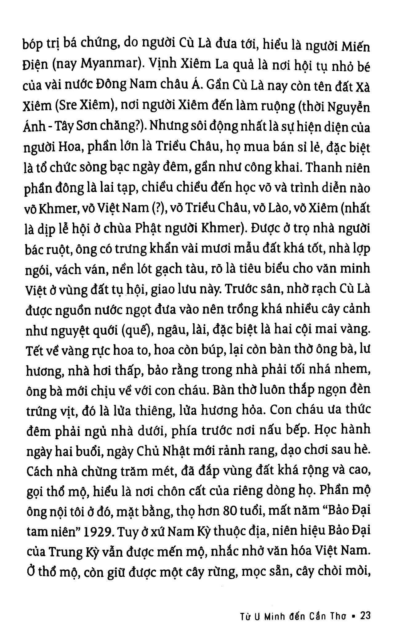 Hồi Ký. Từ U Minh Đến Cần Thơ…