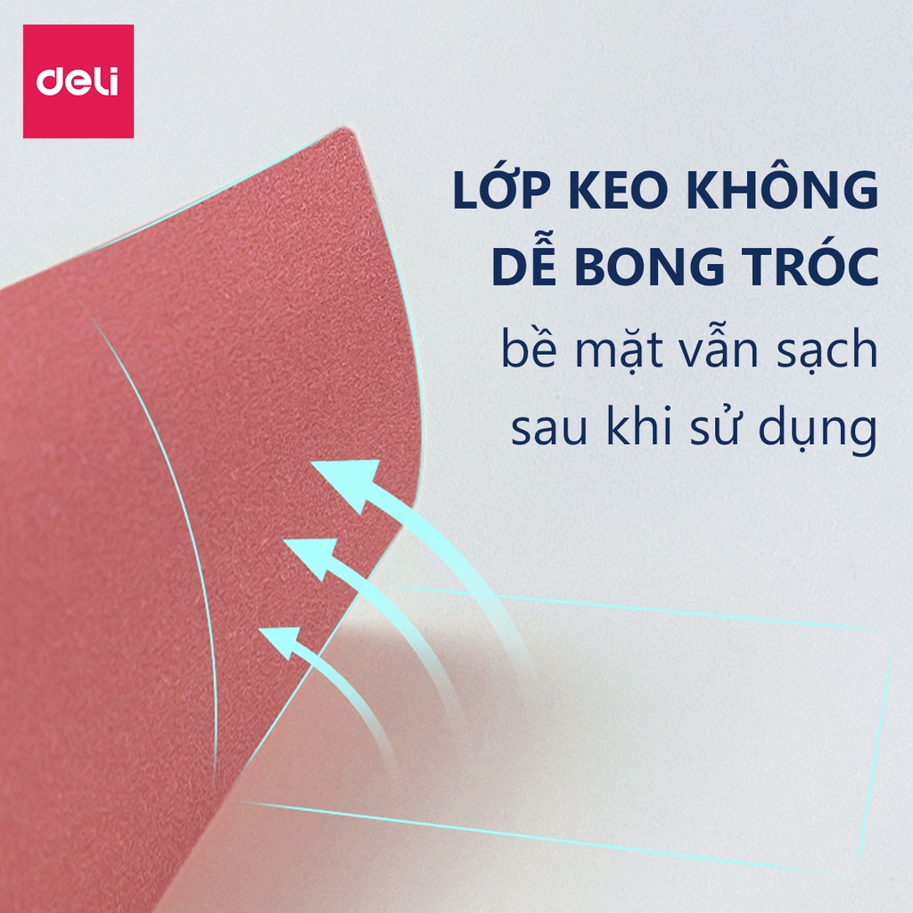 Giấy note giấy nhắn giấy nhớ 6 màu cho bullet journal học sinh Deli - 1 tệp - 21553