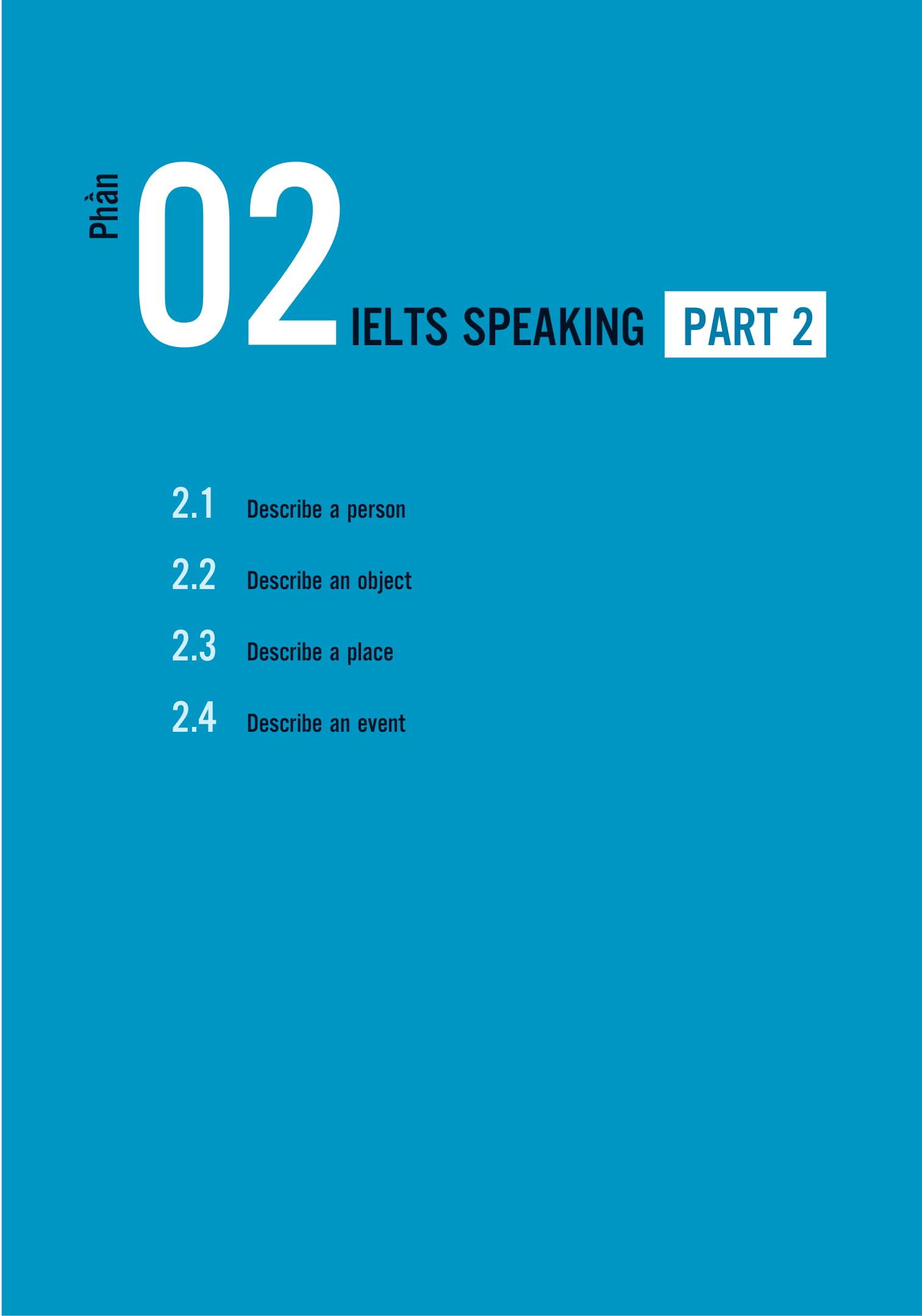 IELTS Key Speaking - Công Thức Học Nhanh IELTS - Speaking Part 1, 2, 3