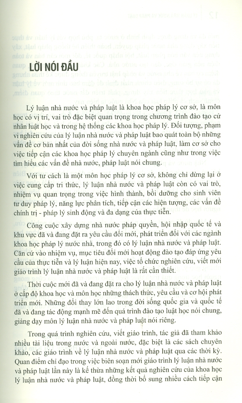 Giáo Trình Lý Luận Nhà Nước Và Pháp Luật - GS.TS. Hoàng Thị Kim Quế - Tái bản - (bìa mềm)