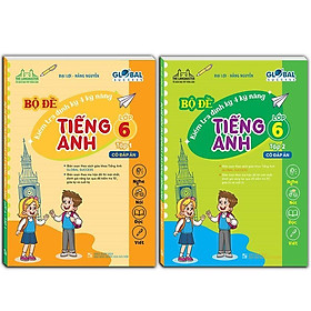 Sách - Global Success - Bộ Đề Kiểm Tra Định Kỳ 4 Kỹ Năng Tiếng Anh Lớp 6 - Có Đáp Án - Combo 2 Tập - Minh Thắng