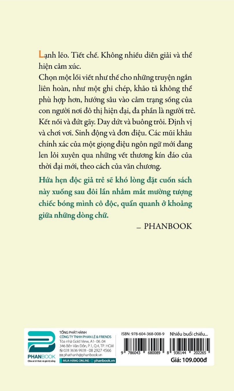 NHIỀU BUỔI CHIỀU VÀ NHIỀU BUỔI TỐI - Trần Lam Vy (bìa mềm)