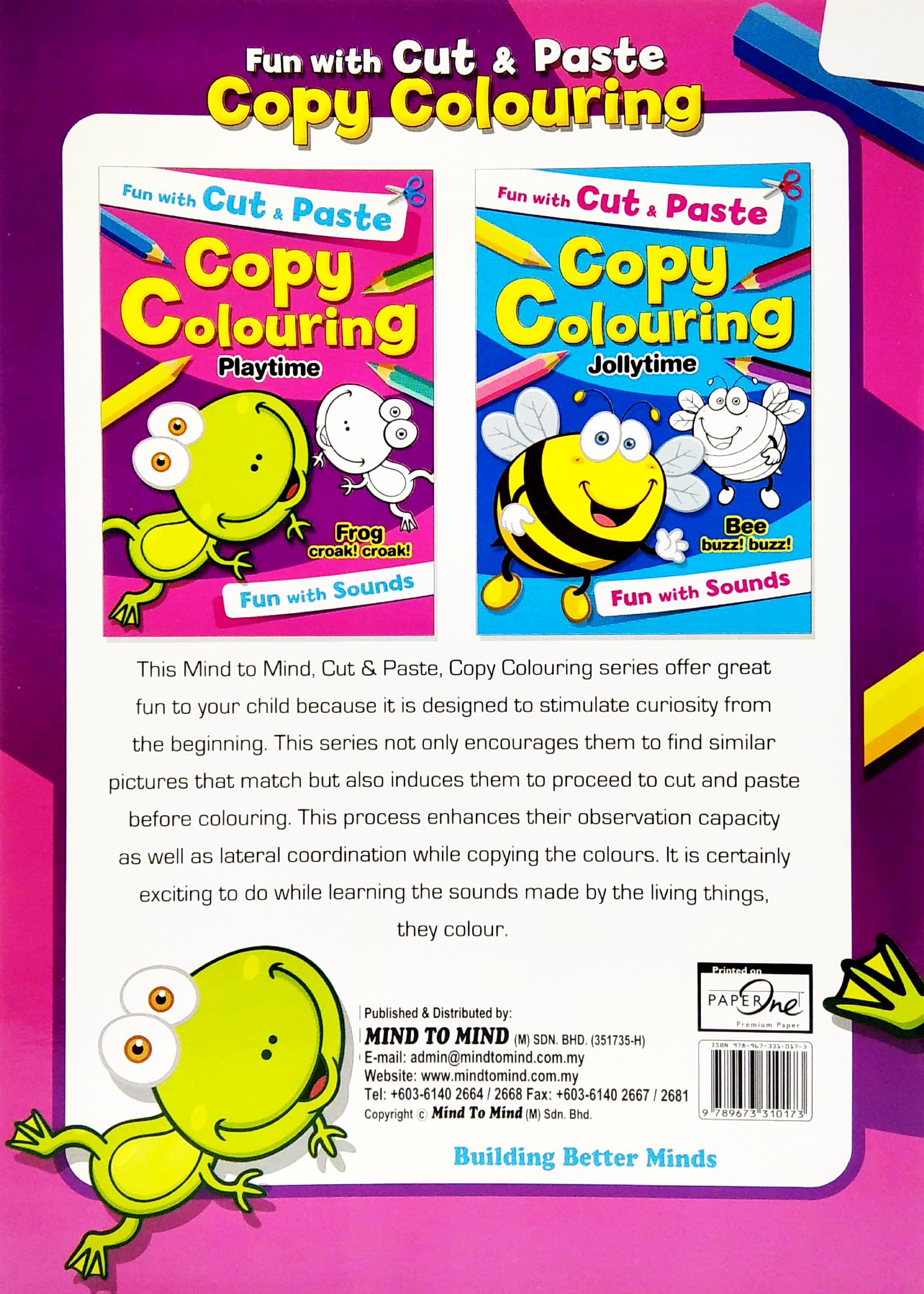 Fun With Cut & Paste Copy Colouring: Playtime