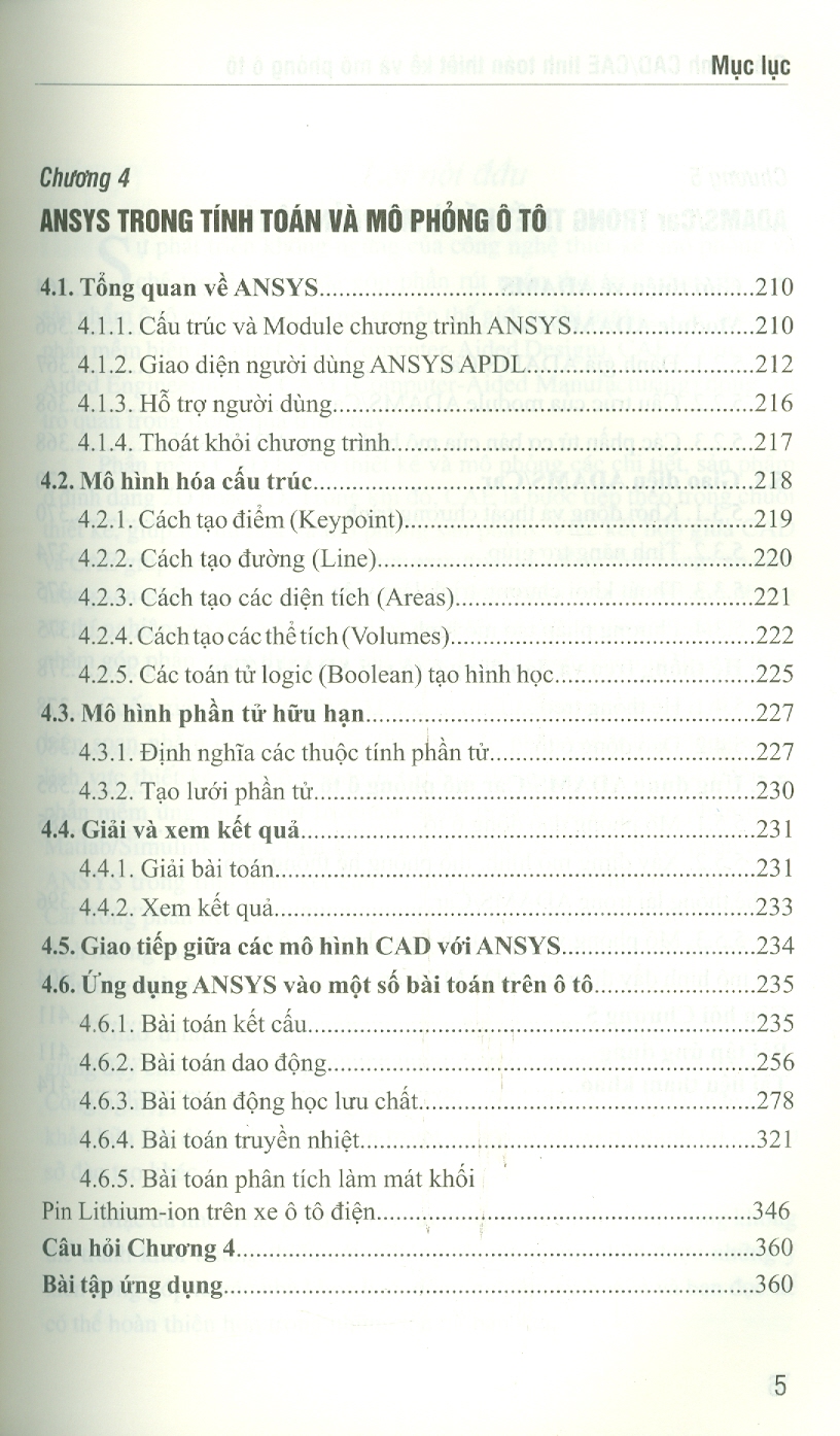 Giáo Trình CAD/CAE Trong Tính Toán Thiết Kế Và Mô Phỏng Ô Tô