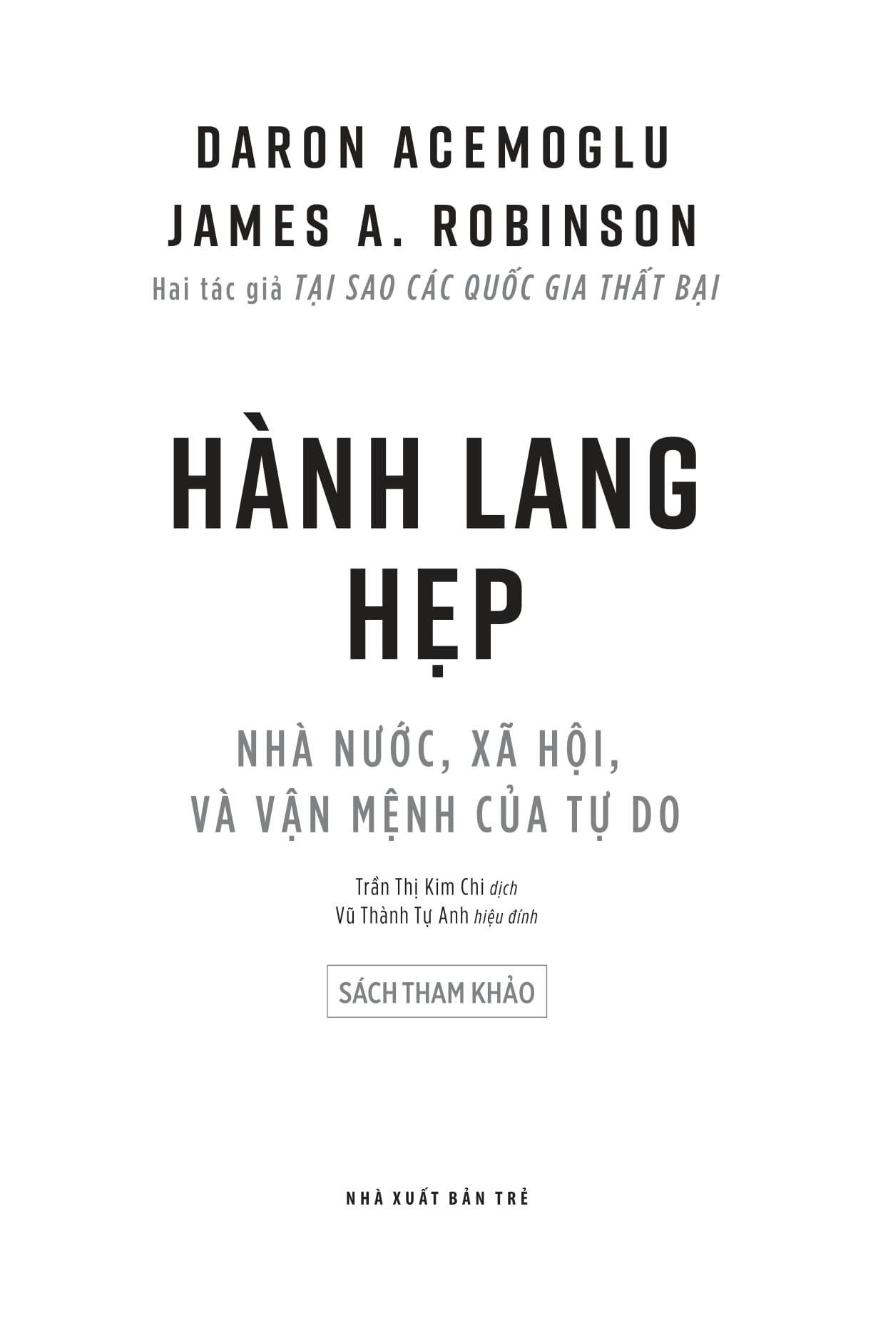 Sách - The Narrow Corridor - Hành Lang Hẹp - Nhà Nước, Xã Hội, Và Vận Mệnh Của Tự Do