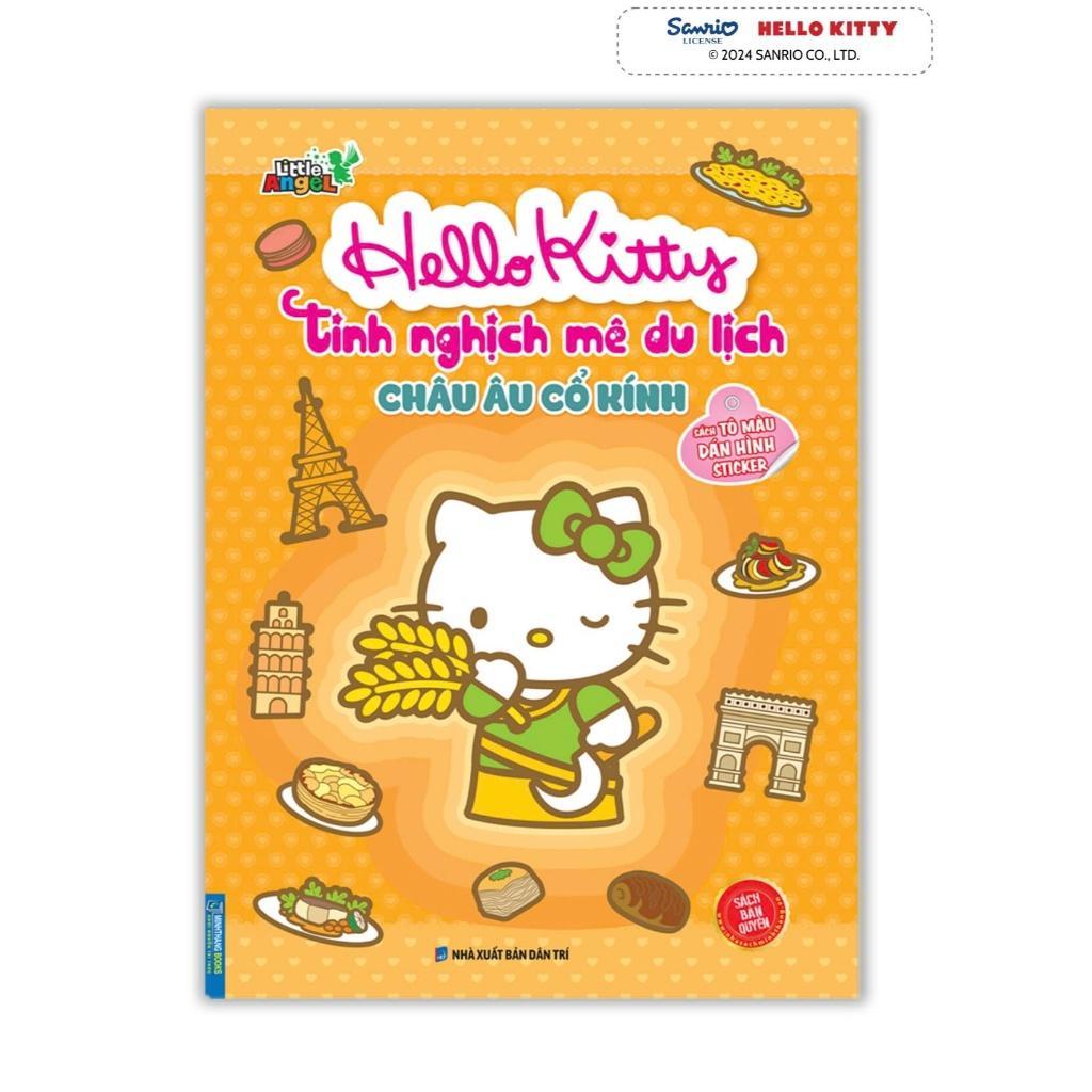 Sách - Hello Kitty Tinh Nghịch Mê Du Lịch - Combo 5 Cuốn - Tô Màu Và Dán Hình Sticker - Minh Thắng