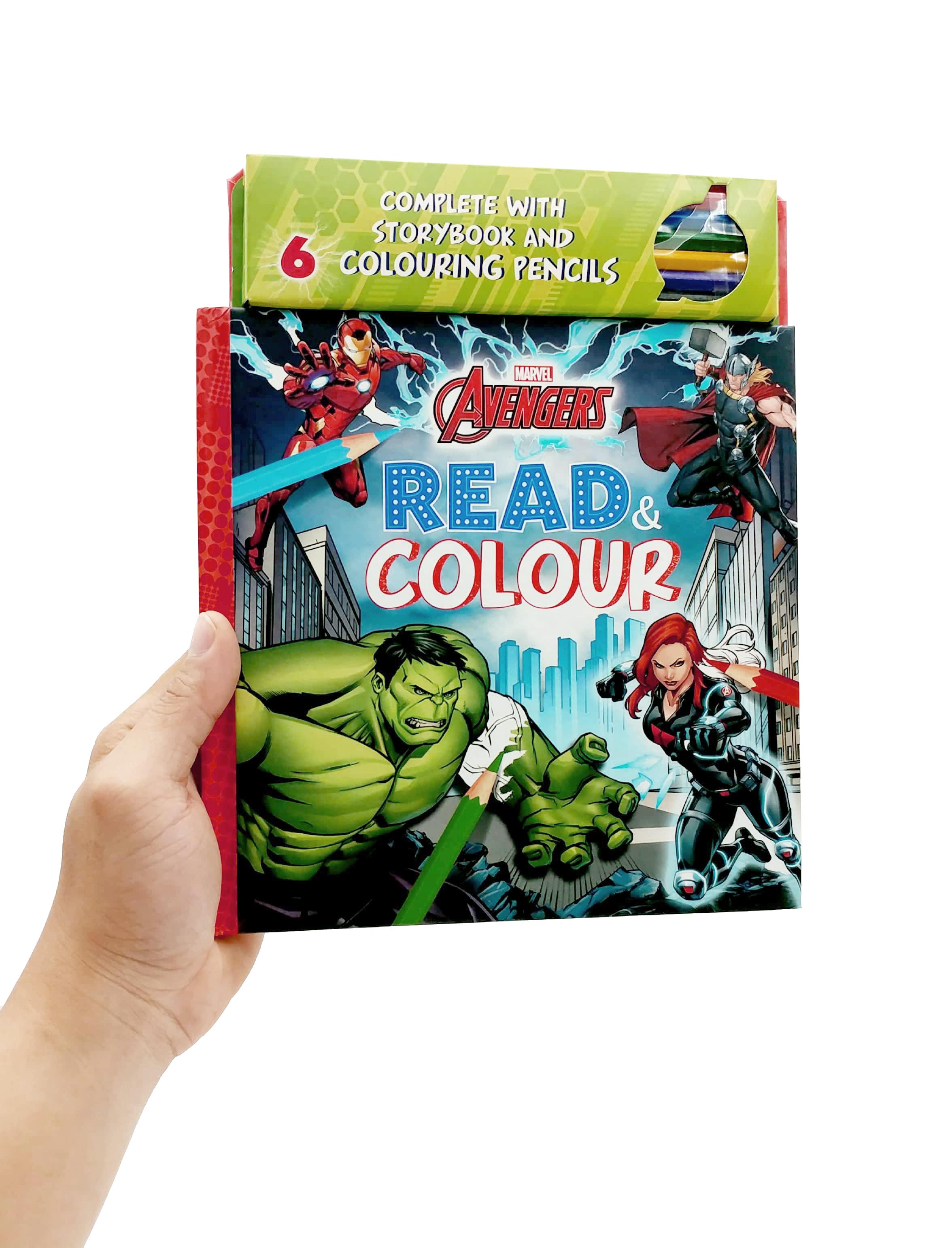 Marvel Avengers Read & Colour