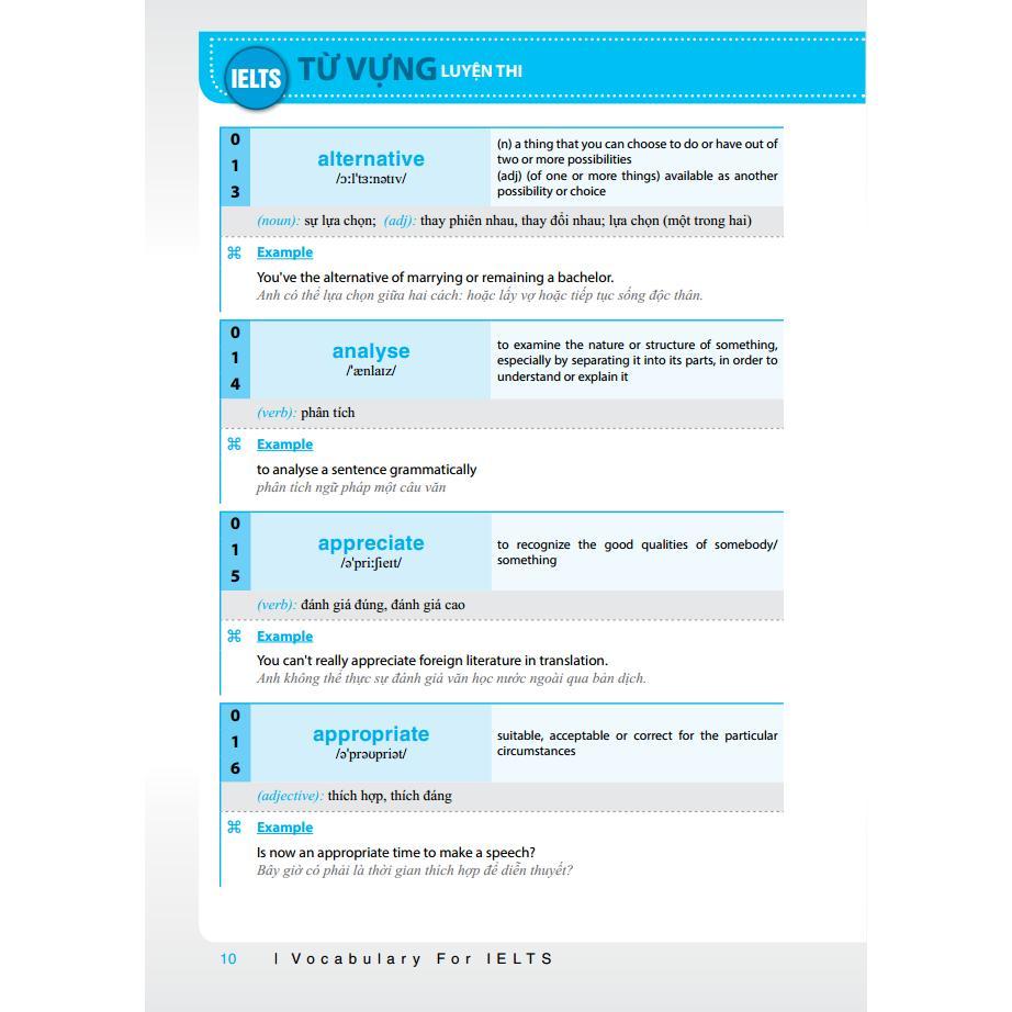 Sách - Từ Vựng Luyện Thi IELTS - Minh Thắng