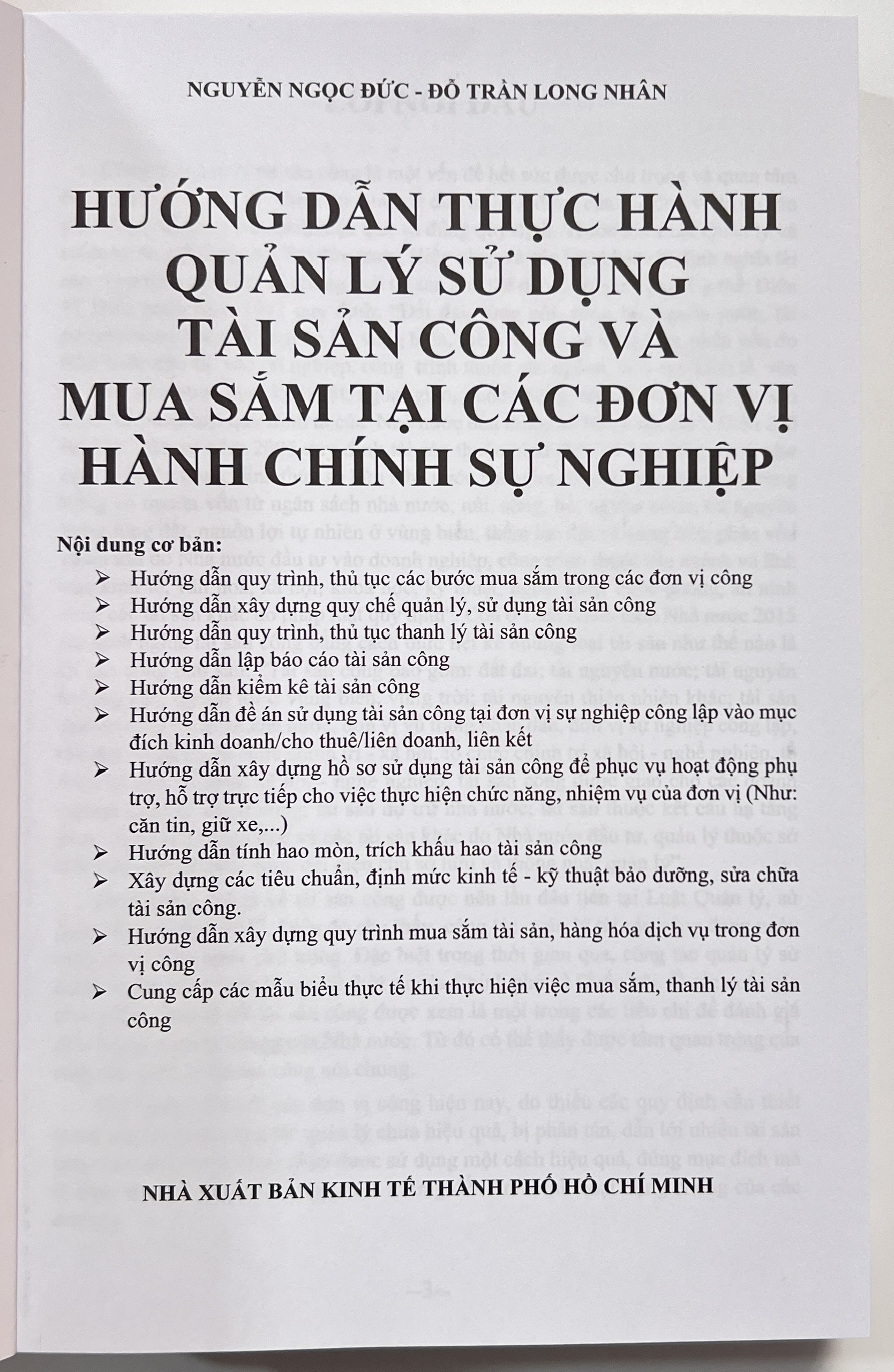 Sách - Hướng Dẫn Thực Hành Quản Lý, Sử Dụng Tài Sản Công Và Mua Sắm Tại Các Đơn Vị Hành Chính Sự Nghiệp