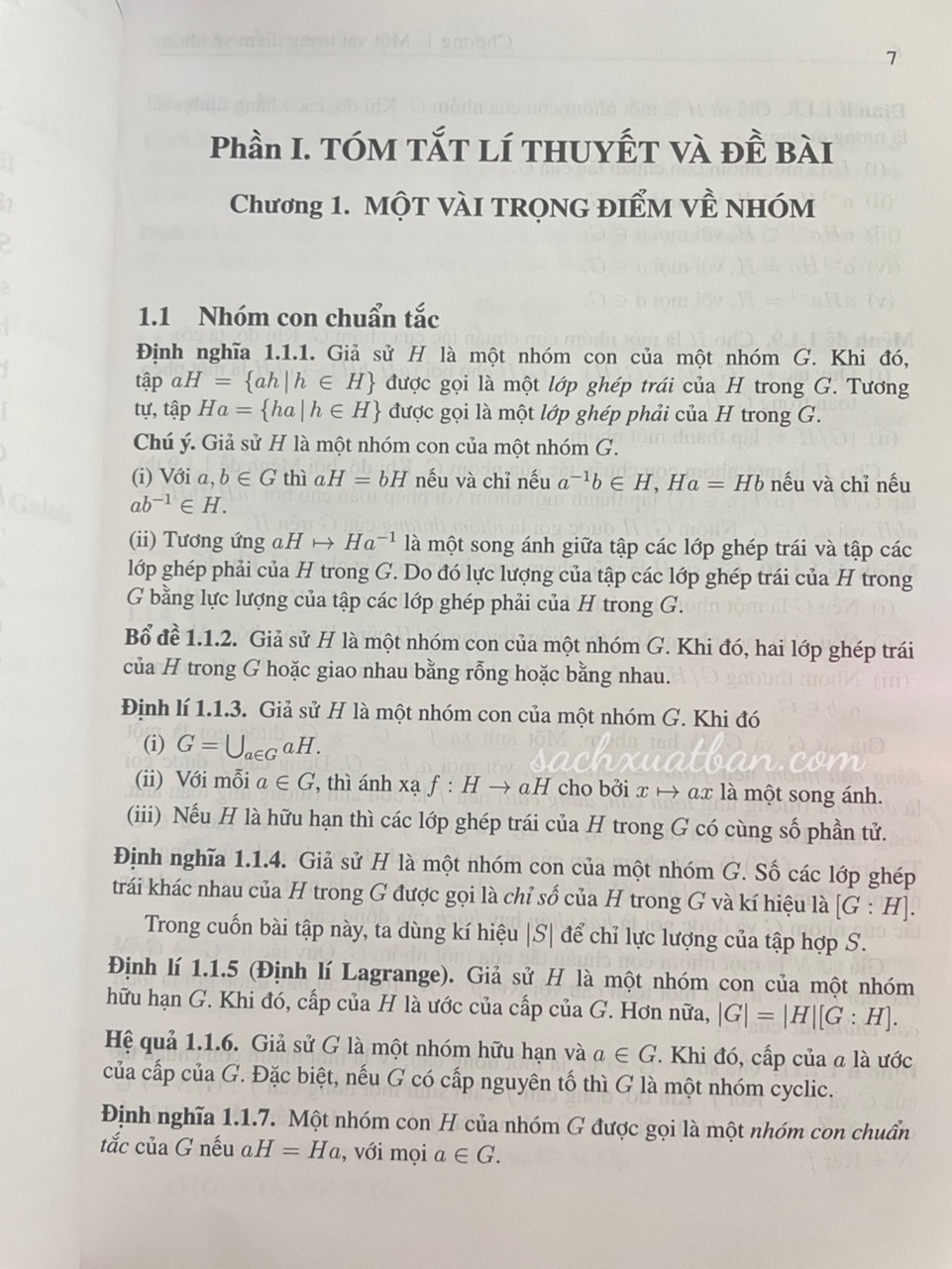 Sách Bài Tập Lý Thuyết Galois