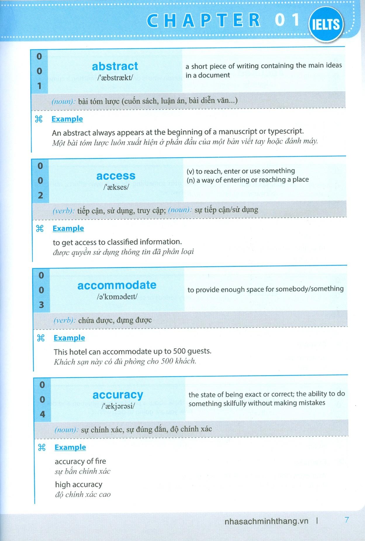 Vocabulary For Ielts - Từ Vựng Luyện Thi Ielts (Tái Bản 2020)