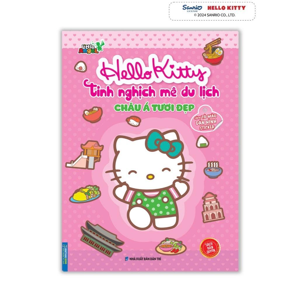 Sách - Hello Kitty Tinh Nghịch Mê Du Lịch - Combo 5 Cuốn - Tô Màu Và Dán Hình Sticker - Minh Thắng