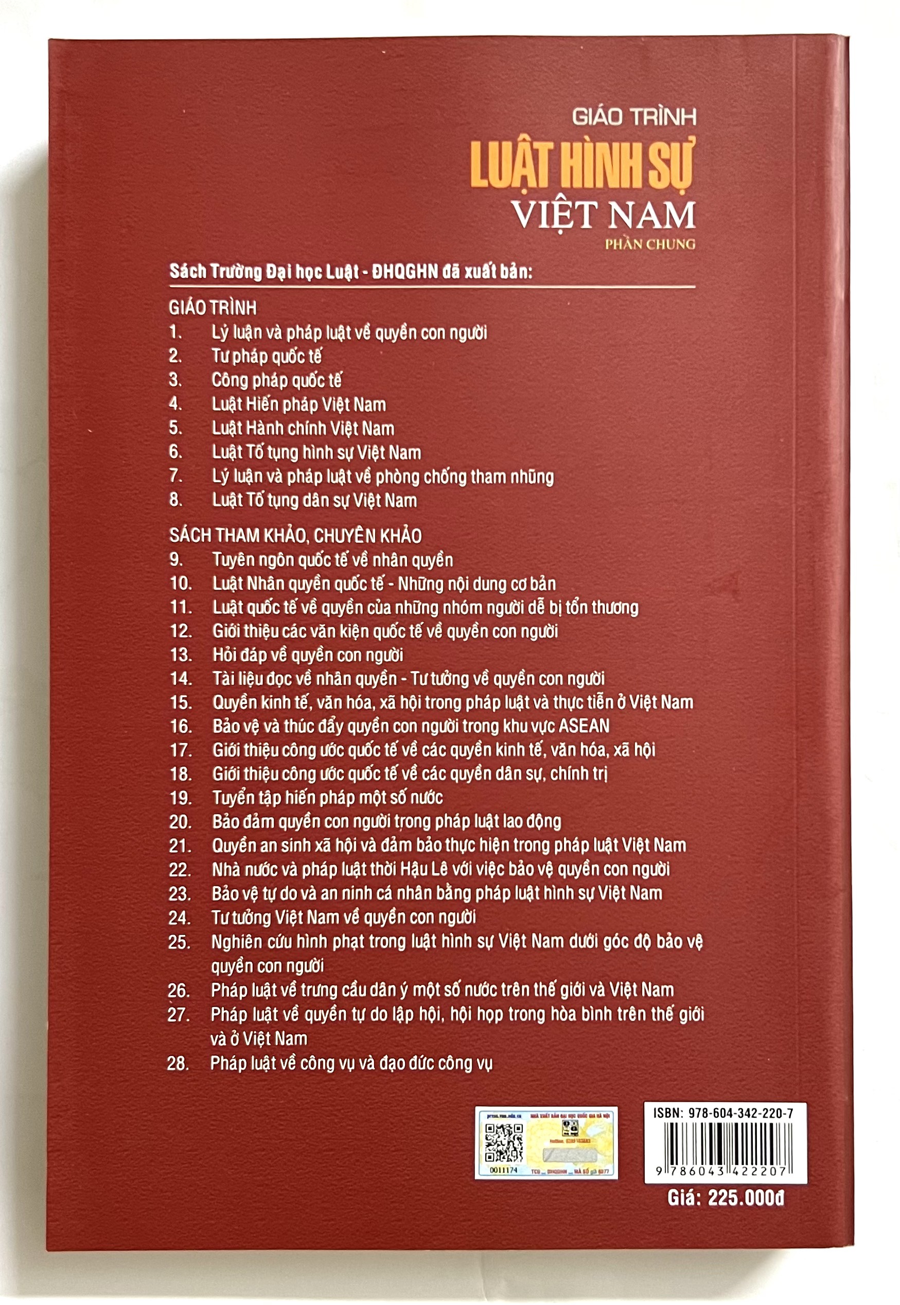 Sách - Giáo trình Luật hình sự Việt Nam Phần chung (Tái bản lần thứ nhất, có sửa chữa, bổ sung)