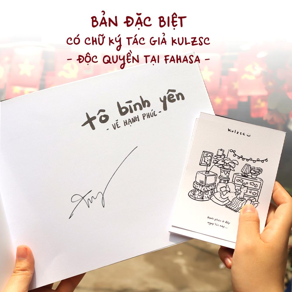Sách - Tô Bình Yên Vẽ Hạnh Phúc - Bản Đặc Biệt - Tặng Kèm Chữ Ký Tác Giả + Bộ 3 Postcard - Độc Quyền Fahasa