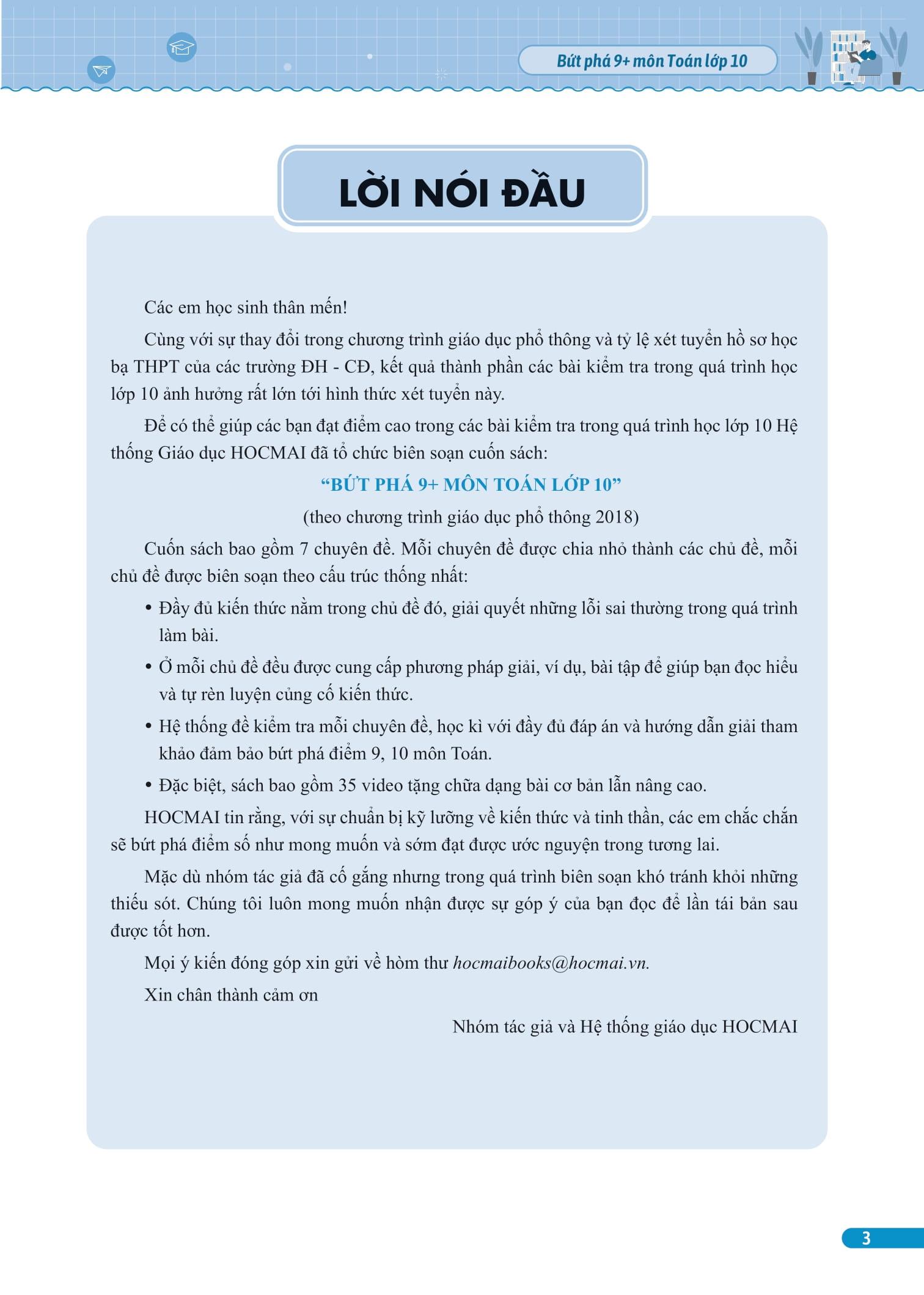 Sách - Bứt Phá 9+ Lớp 10 - Môn Toán (Theo Chương Trình GDPT Mới) (Tái Bản 2024)