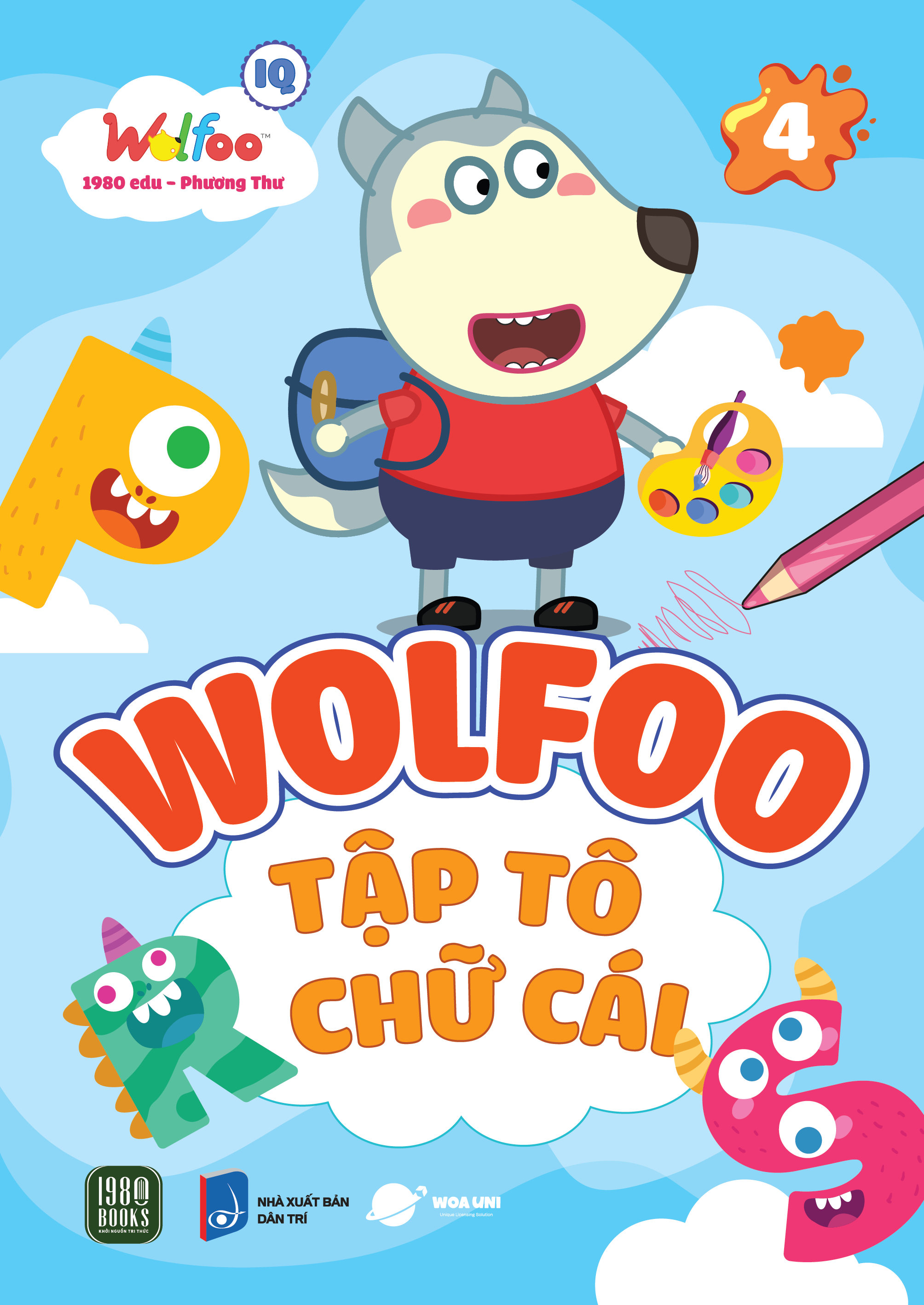 Bộ Sách Wolfoo IQ - Wolfoo Tập Tô Chữ Cài Và Chữ Số (Bộ 6 Cuốn)