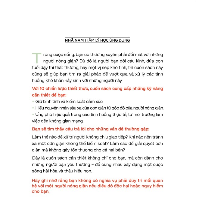 Sách - Thu phục người nóng giận (Dr.Ryan Martin) (Nhã Nam Official)