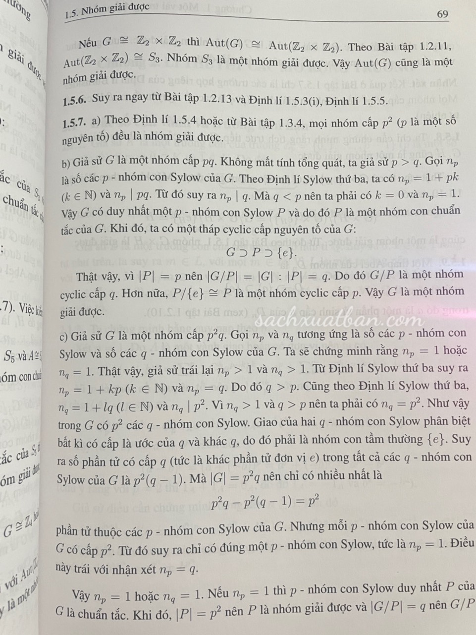 Sách Bài Tập Lý Thuyết Galois