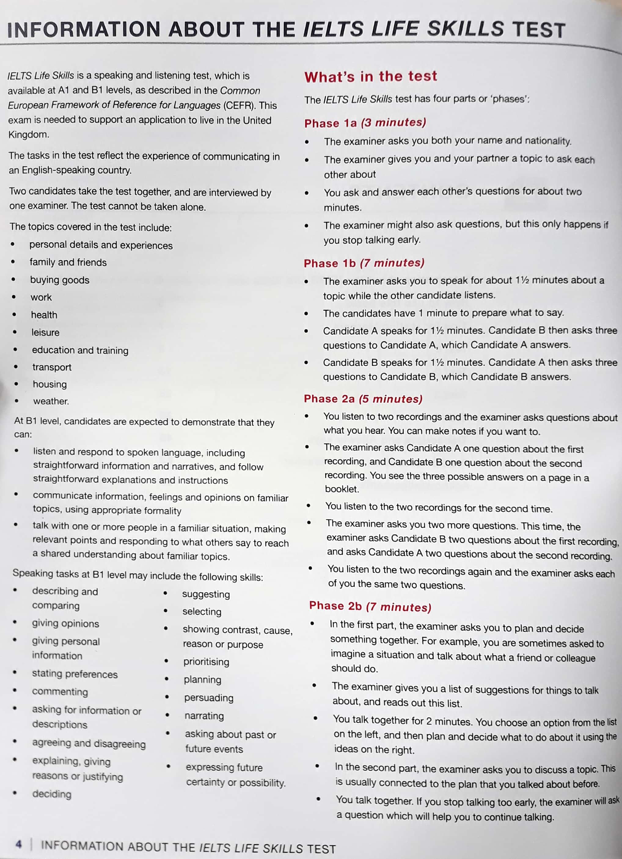 IELTS Life Skills Official Cambridge Test Practice B1 Student