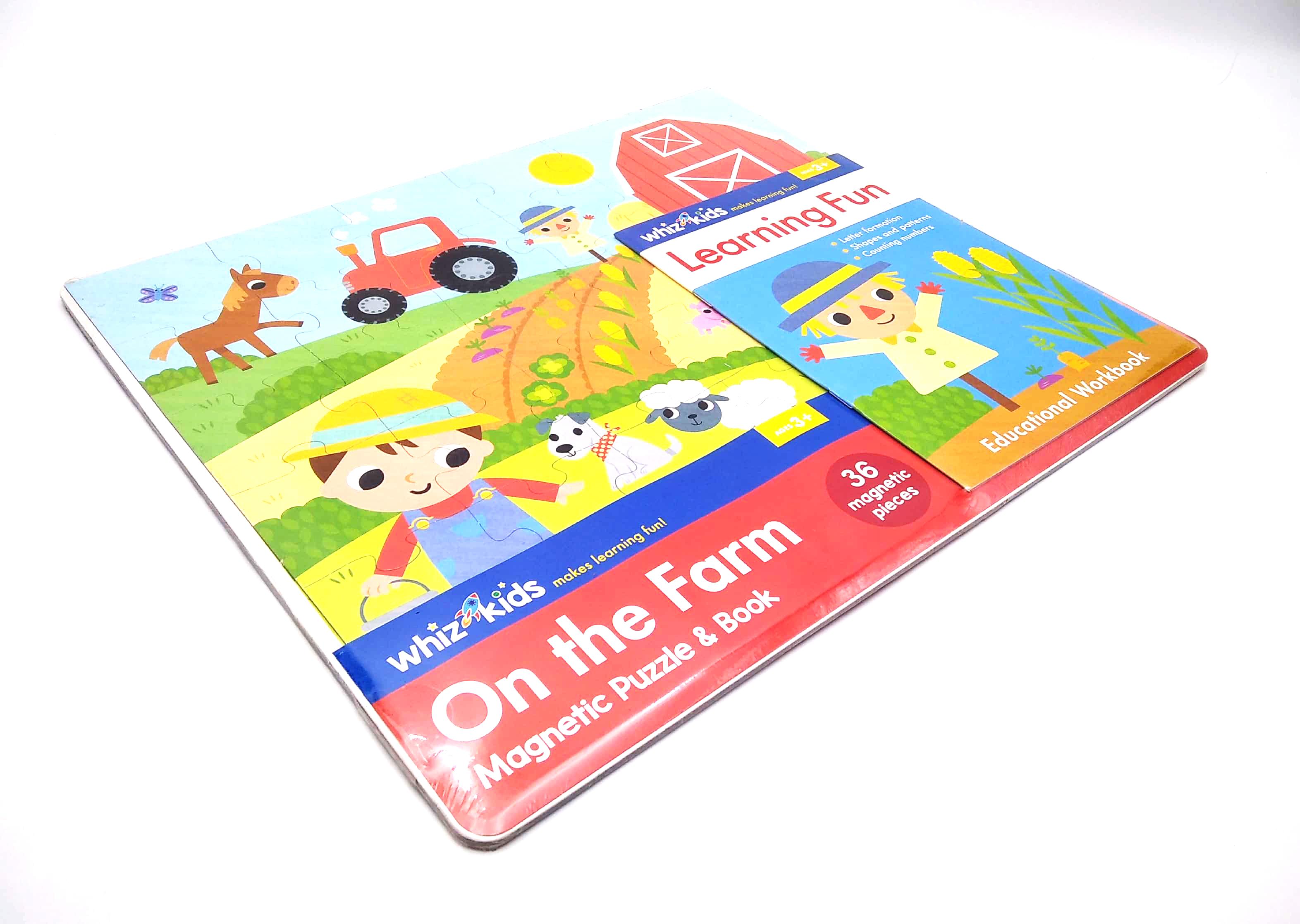 Whiz Kids Magnetic Puzzle And Book - On The Farm
