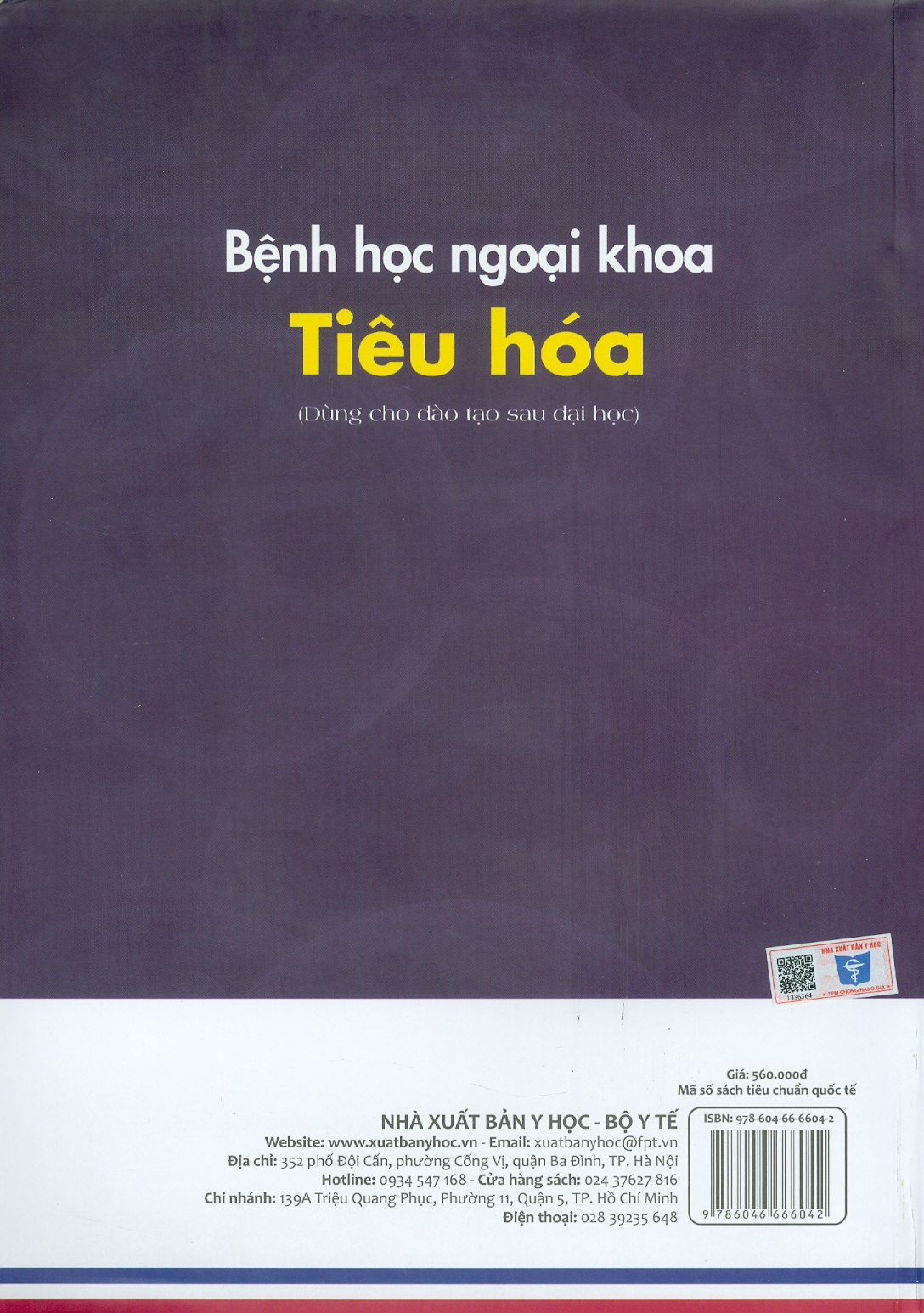 Bệnh Học Ngoại Khoa Tiêu Hóa (Dùng cho đào tạo sau đại học)