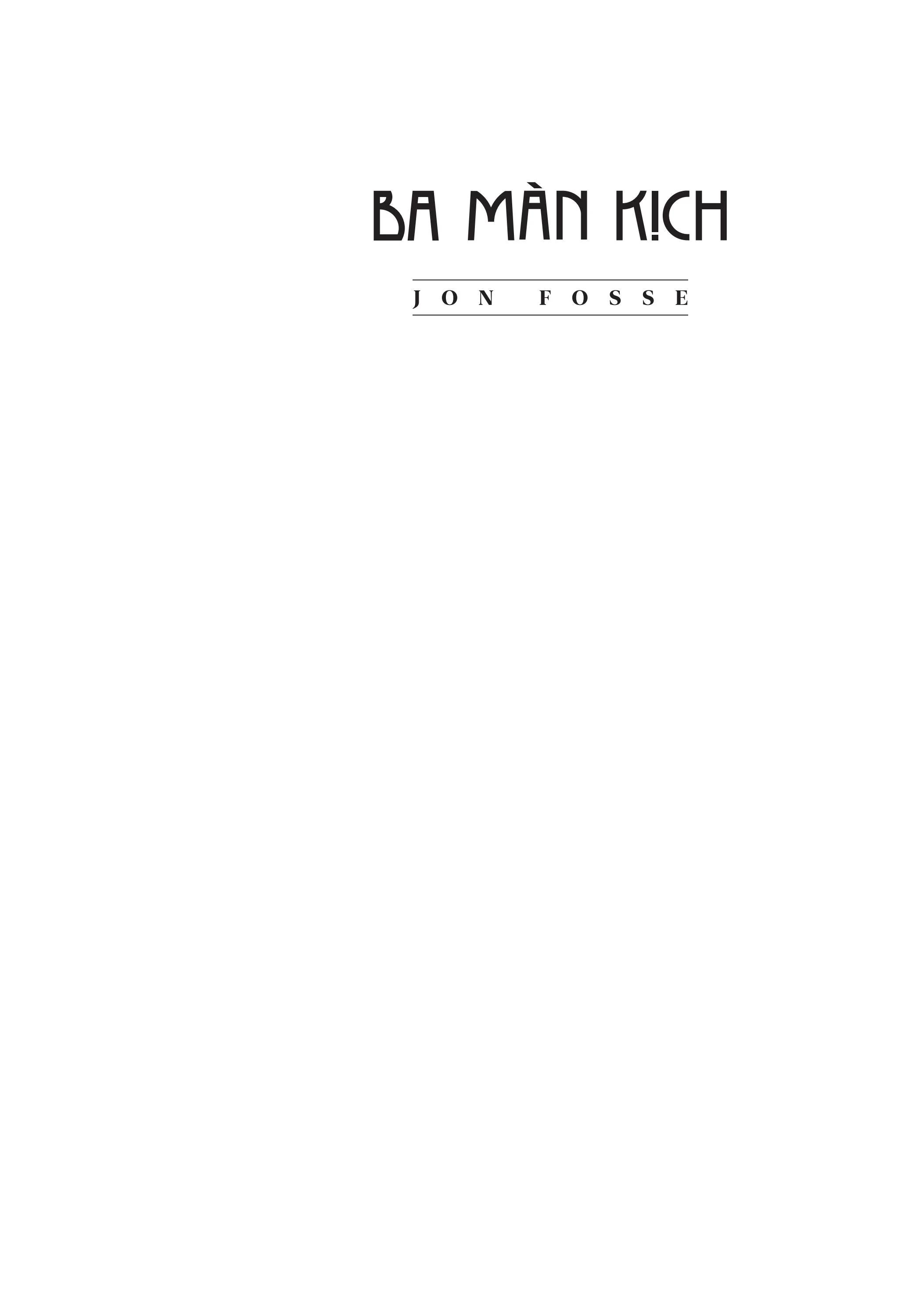 Sách - Ba Màn Kịch - Bìa Cứng