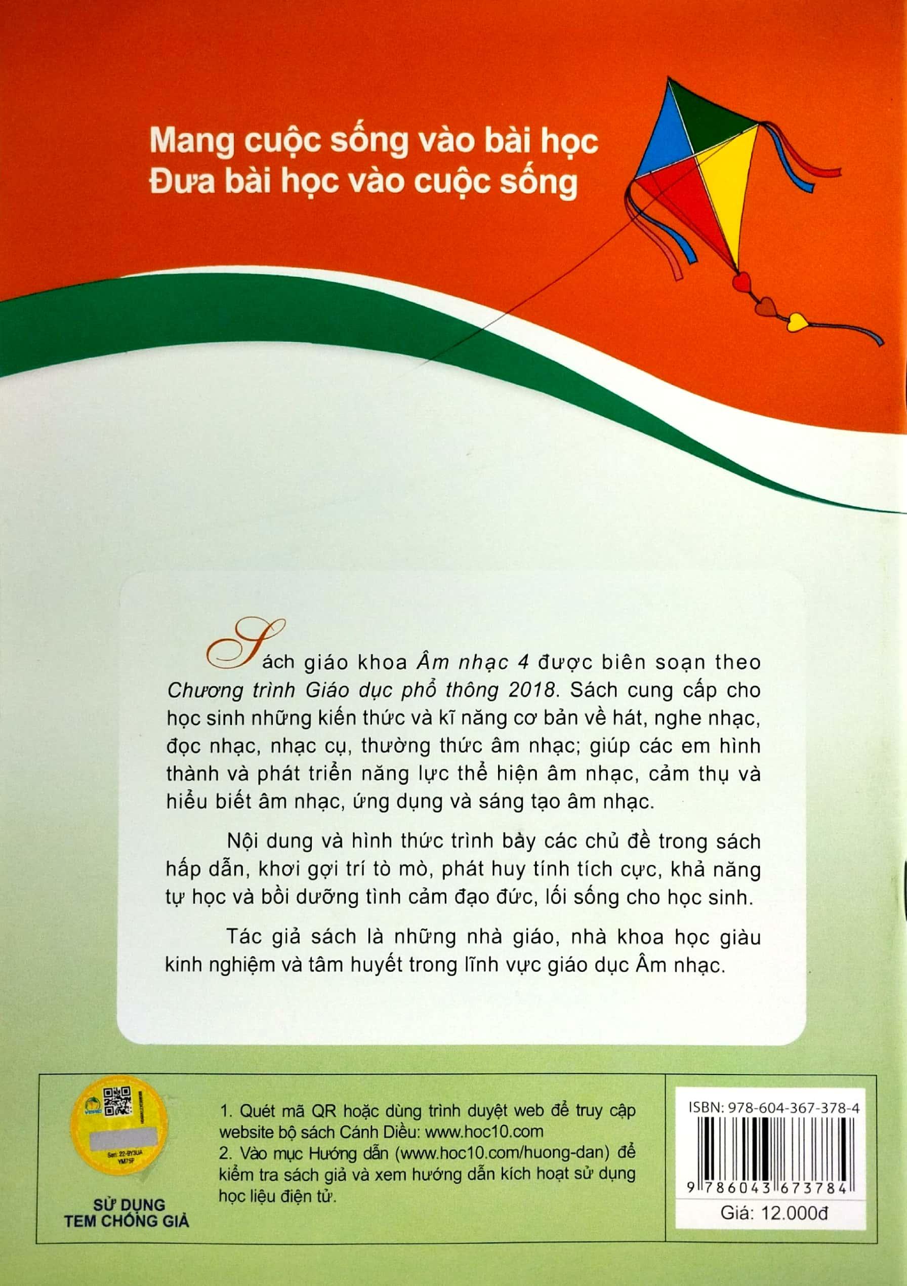 Sách - Âm Nhạc 4 (Cánh Diều) (Chuẩn)