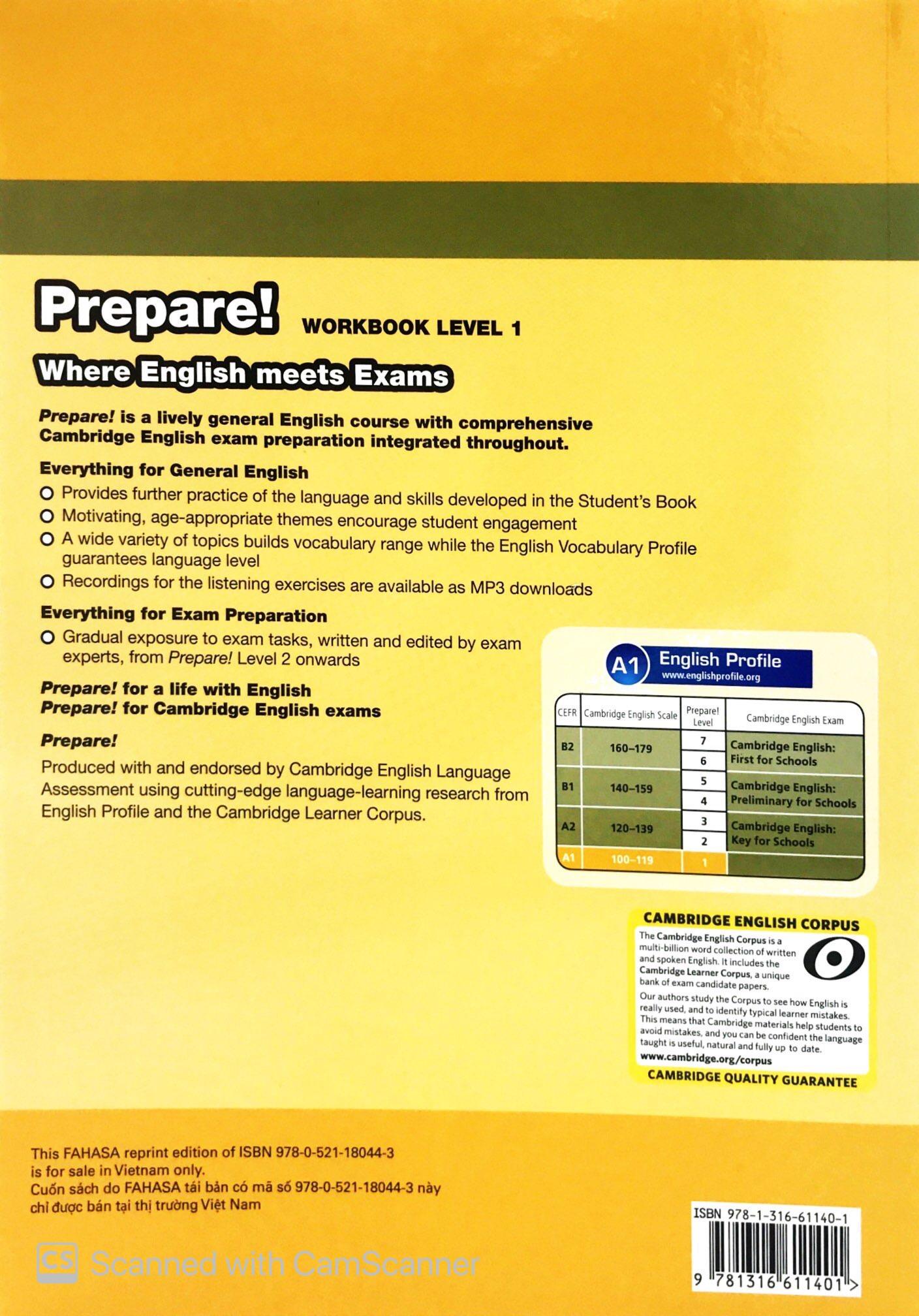 Cambridge English Prepare! Level 1 Workbook With Audio - Reprint